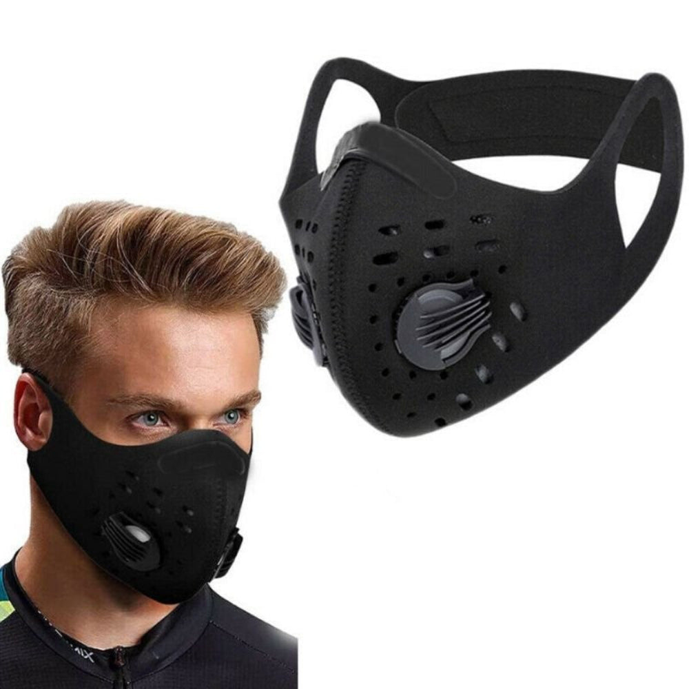 Hernieuwbare gezichtsmasker tegen vervuiling | 5-laags filter & ventilatoren