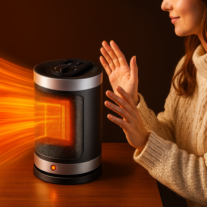 Compacte Convectie Ruimteverwarmer 900W – Draagbare Verwarming met Thermostaat