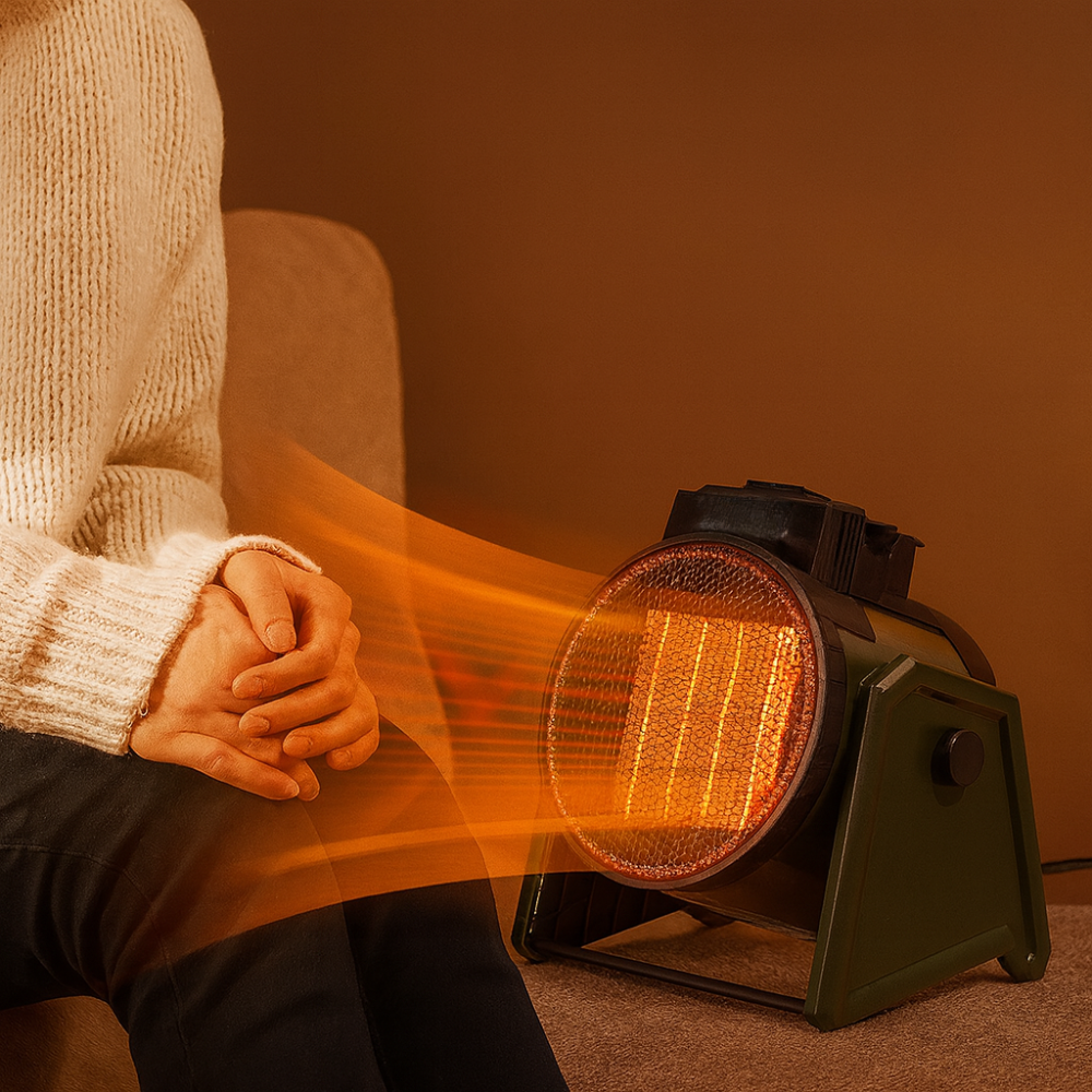 Compacte Elektrische Ruimteverwarmer met Thermostaat en Dubbele Stand
