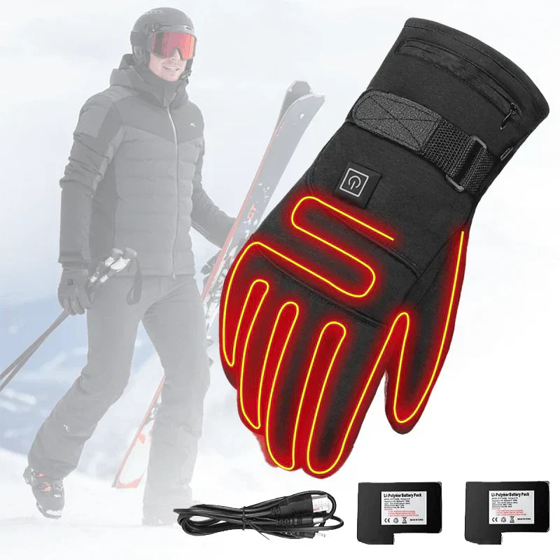 ThermoGrip Verwarmde Handschoenen – Waterdichte Uniseks Handschoenen met 3 Warmteniveaus en Touchscreen-Functie