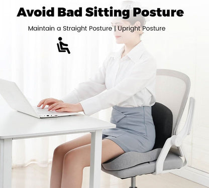 ErgoComfort Zitkussen – Ergonomisch Geheugenschuimkussen voor Rugsteun en Comfort
