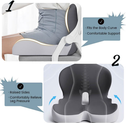 Ergonomisch Geheugenschuim Zitkussen met Antislip Onderzijde