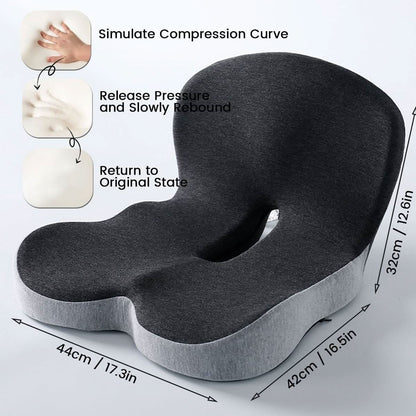 ErgoComfort Zitkussen – Ergonomisch Geheugenschuimkussen voor Rugsteun en Comfort