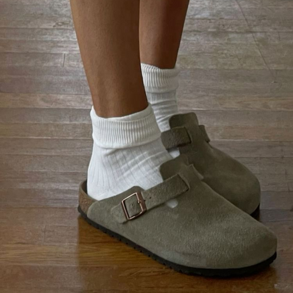 Eudoxia - Premium Unisex Leren Slippers Boston Sandalen: Stijl en kwaliteit in één