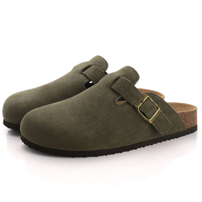 Eudoxia - Premium Unisex Leren Slippers Boston Sandalen: Stijl en kwaliteit in één