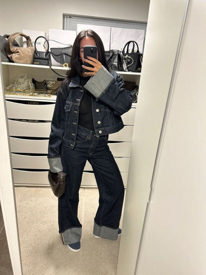 Denim Damespak PowerDenim – Tweedelige Set met Jasje en Broek