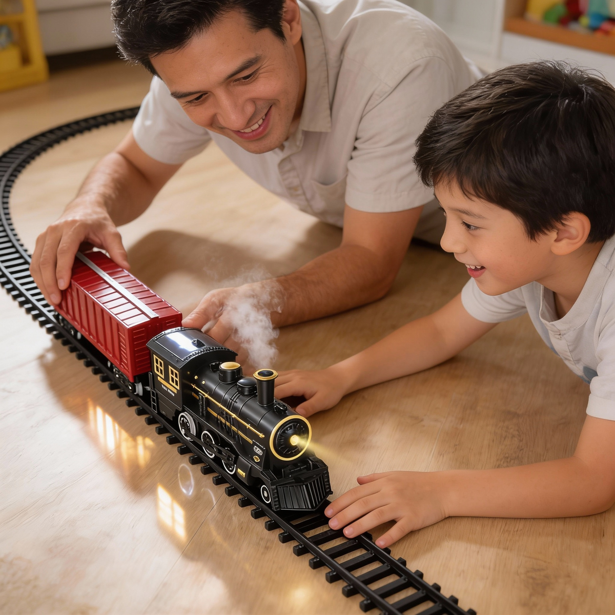 Modulaire Batterij-Treinset met Geluidseffecten | Klikrailsysteem | ABS-constructie