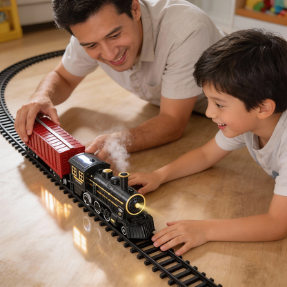 Modulaire Batterij-Treinset met Geluidseffecten | Klikrailsysteem | ABS-constructie