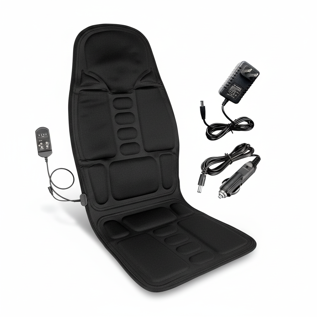 Ergonomisch Verwarmend Massagekussen met 8 Modi - Rug- en Nekondersteuning voor Auto en Kantoor
