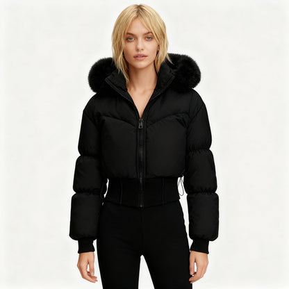 Warm Cropped Donsjack Aurora voor Moderne Winterlooks