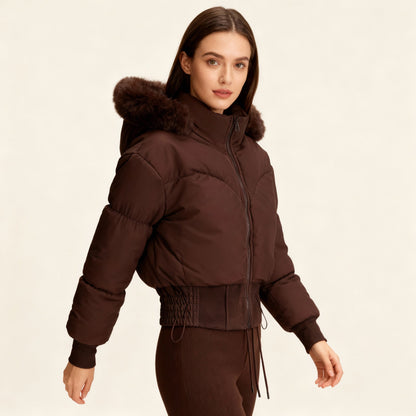 Warm Cropped Donsjack Aurora voor Moderne Winterlooks