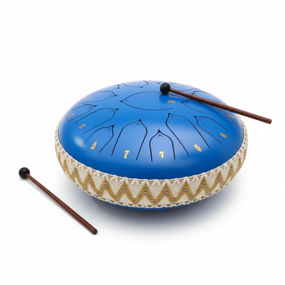 Harmonische Stalen Tongdrum in C-groot | Inclusief Slagwerk & Accessoires