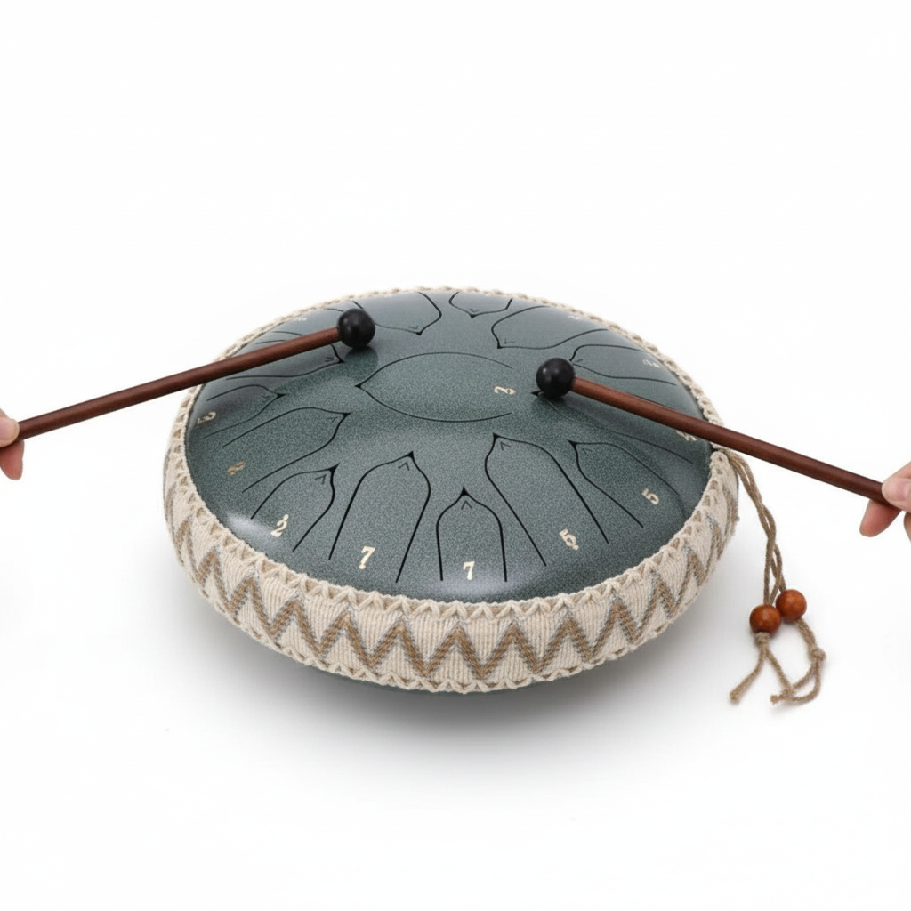 Harmonische Stalen Tongdrum in C-groot | Inclusief Slagwerk & Accessoires