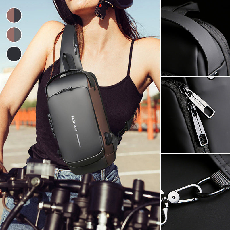 Veilige USB-schoudertas Oxford met TSA-sluiting