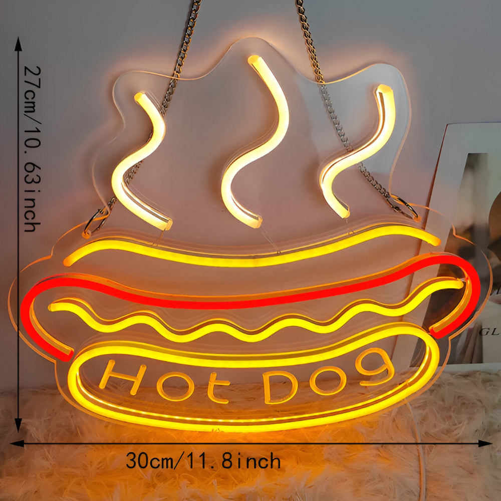 Fastfood LED Neonlamp – Kleurrijke Wanddecoratie met USB-aansluiting
