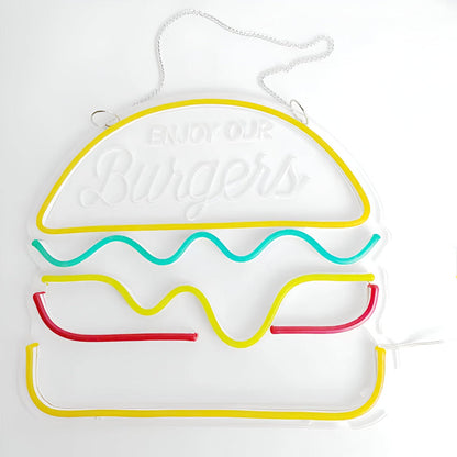 Fastfood LED Neonlamp – Kleurrijke Wanddecoratie met USB-aansluiting