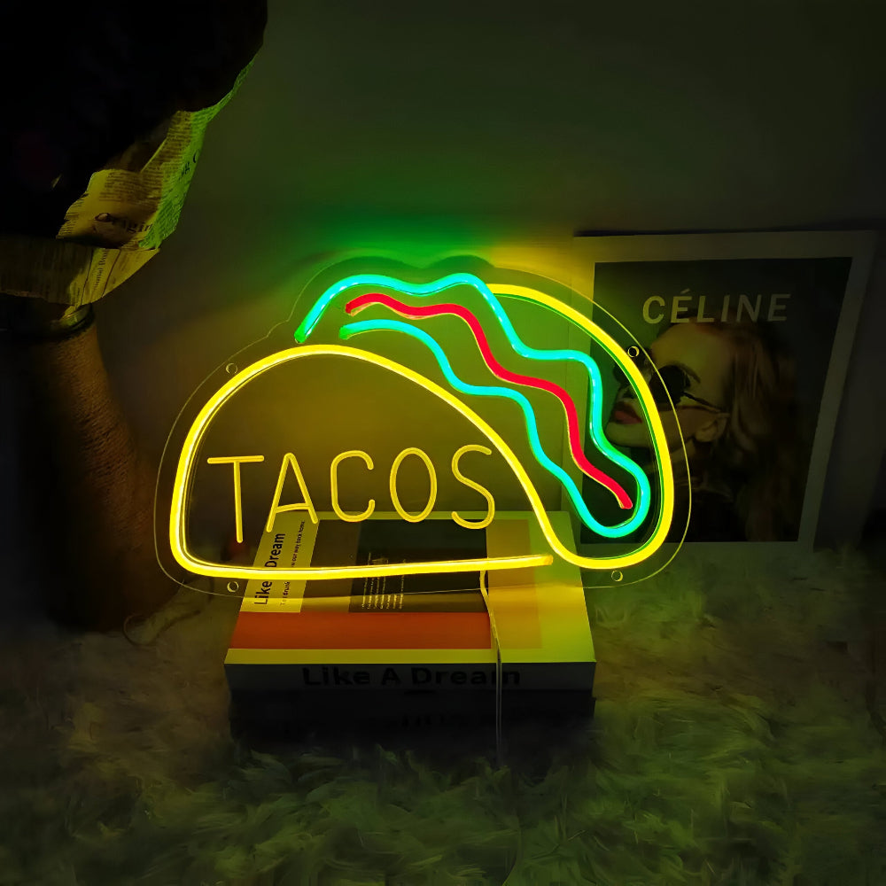 Fastfood LED Neonlamp – Kleurrijke Wanddecoratie met USB-aansluiting