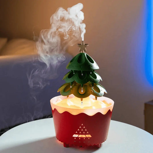 AromaBoom Kerst Diffuser – Ultrasone Luchtbevochtiger met LED en USB