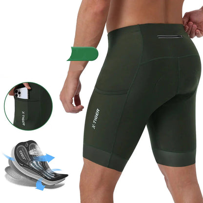 Heren Fietsbroek met 5D Gel Zitkussen en Reflecterende Details