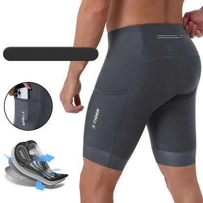 Heren Fietsbroek met 5D Gel Zitkussen en Reflecterende Details