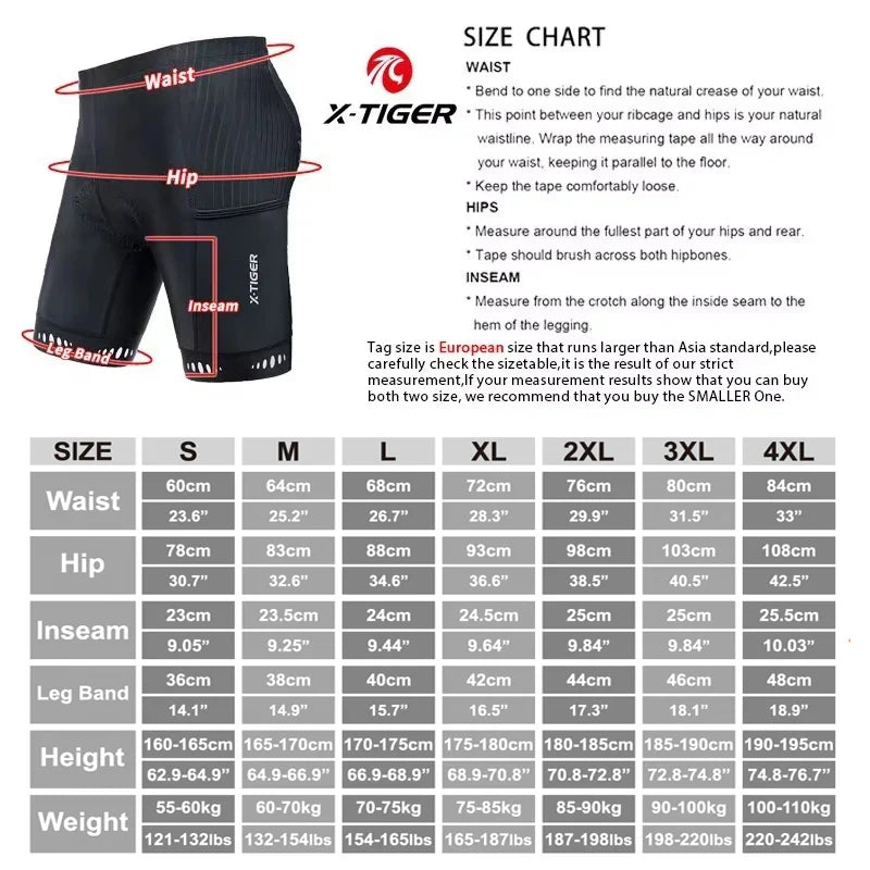 Heren Fietsbroek met 5D Gel Zitkussen en Reflecterende Details