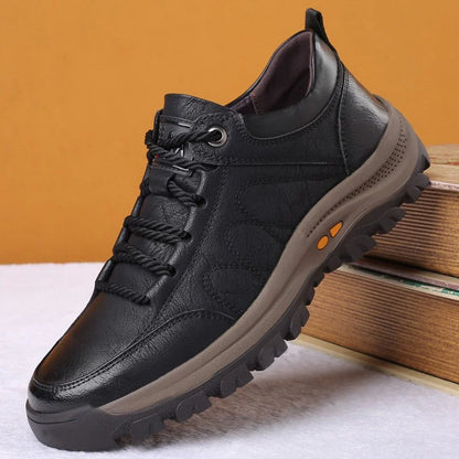 FlexShoes - Comfortabele en Waterdichte Orthopedische Leren Schoenen voor Heren