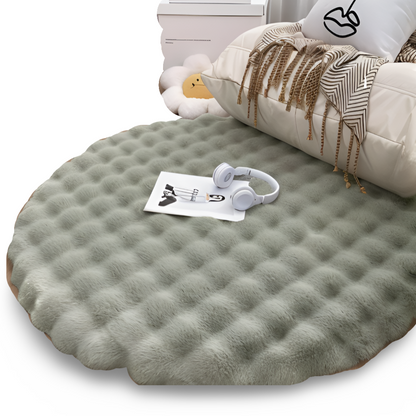 Ronde Fluweelzachte Antislip Vloermat – Gezellige Fleece Woondecoratie