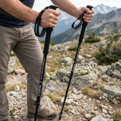 Opvouwbare aluminium trekkingstokken - ultralicht en verstelbaar
