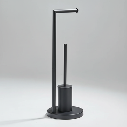 Wandmontage toiletrolhouder met geïntegreerde borstel - modern design