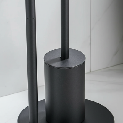 Wandmontage toiletrolhouder met geïntegreerde borstel - modern design