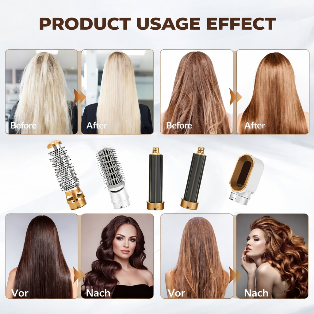 Veloura Multi Haarstyler met Verwisselbare Styling Opzetstukken