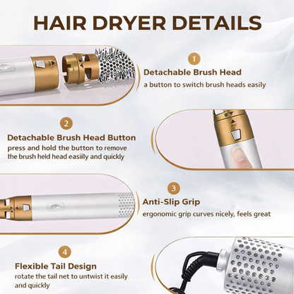 Veloura Multi Haarstyler met Verwisselbare Styling Opzetstukken