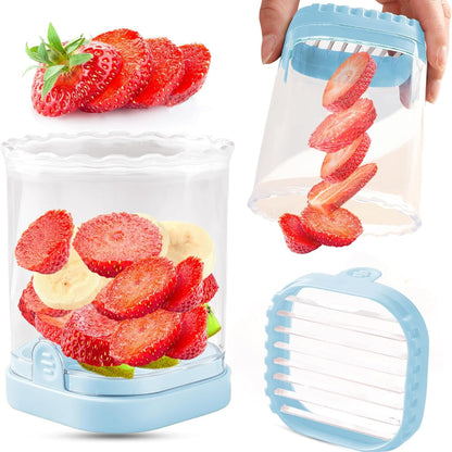 Multifunctionele Fruitsnijder met Opvangbak en Verwisselbare Messen