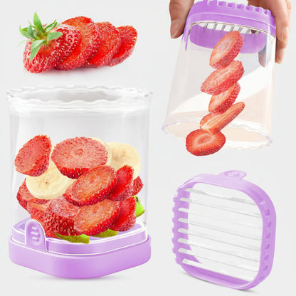 Multifunctionele Fruitsnijder met Opvangbak en Verwisselbare Messen