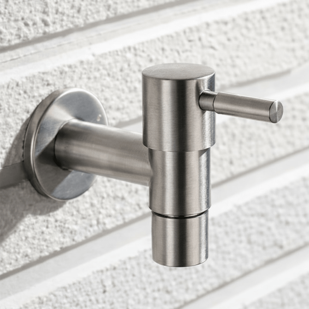 Wandmontage RVS kraan – RVS 304, G1/2 aansluiting en flexibele aansluiting