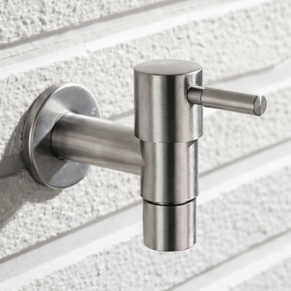 Wandmontage RVS kraan – RVS 304, G1/2 aansluiting en flexibele aansluiting