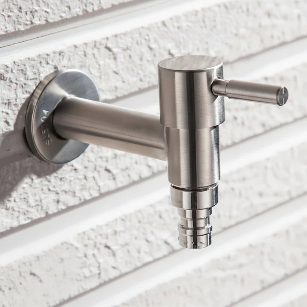 Wandmontage RVS kraan – RVS 304, G1/2 aansluiting en flexibele aansluiting