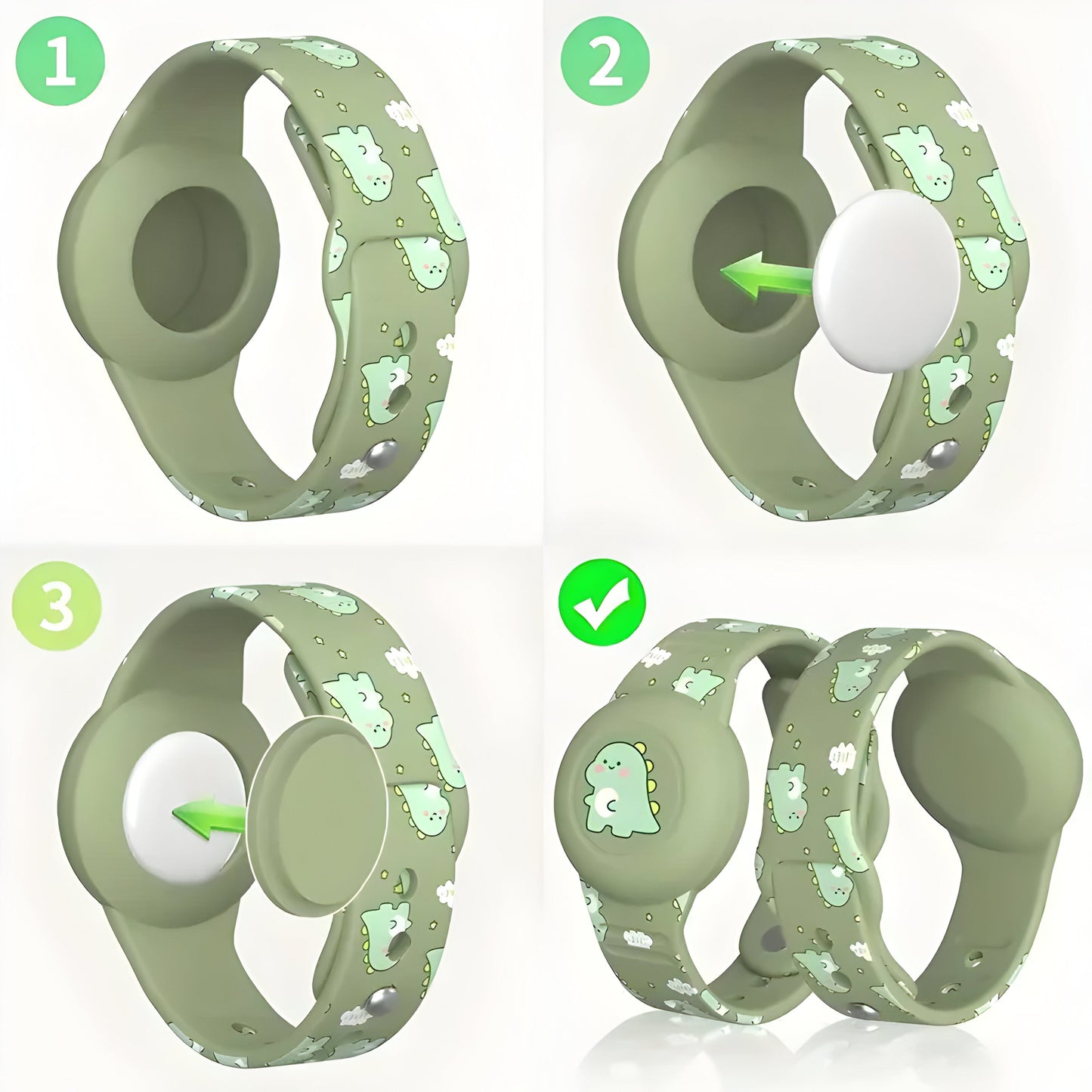 SafeTrail Kinder Trackerarmband met Verstelbare Siliconenband