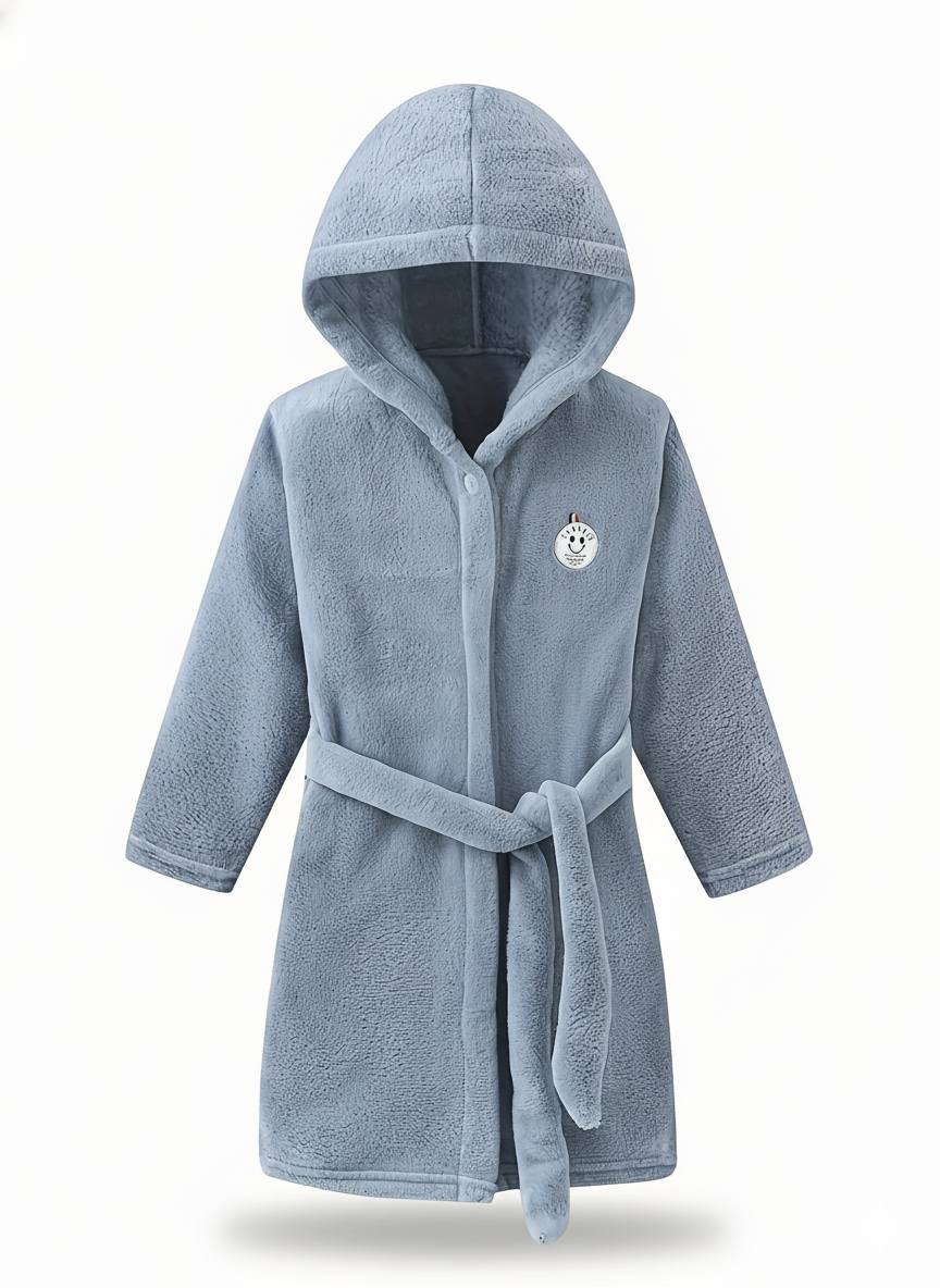 WarmNest Kinderbadjas met Capuchon en Zachte Fleece