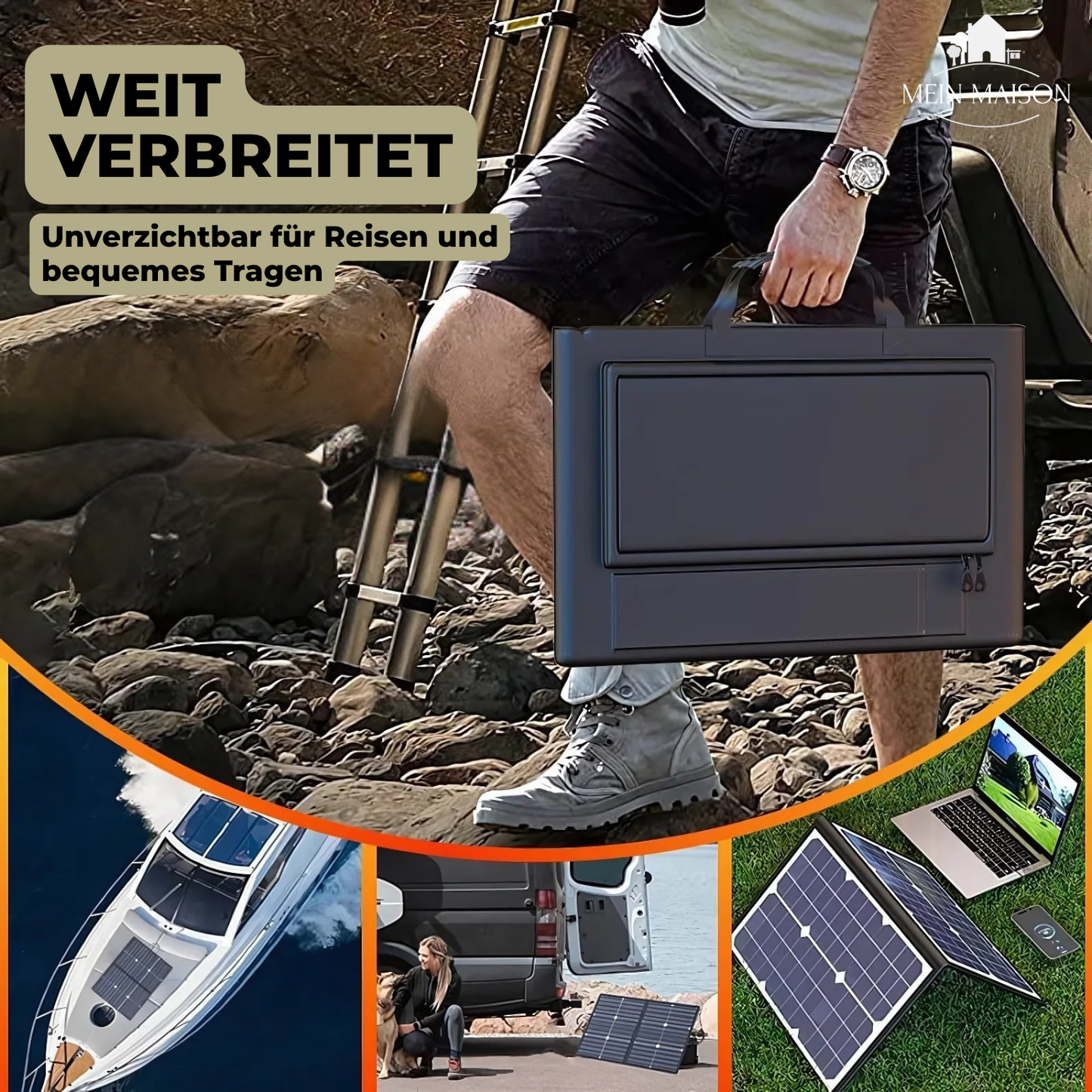 PowerFlex 1000W Opvouwbaar Zonnepaneel – Draagbare Zonne-energie voor Camping en Outdoor
