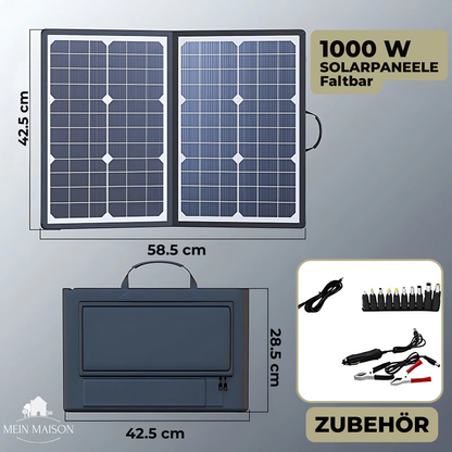 PowerFlex 1000W Opvouwbaar Zonnepaneel – Draagbare Zonne-energie voor Camping en Outdoor