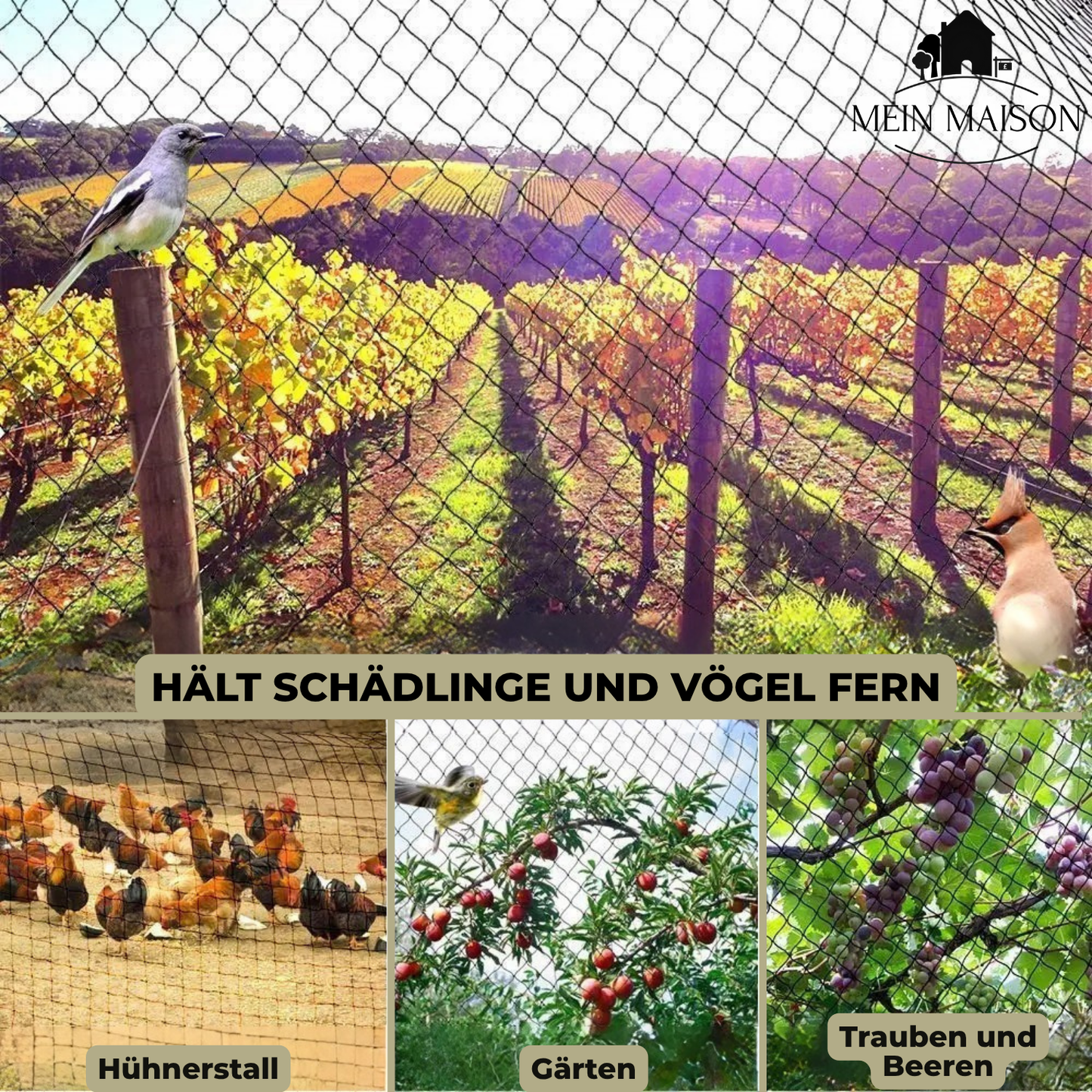GardenShield Beschermnet voor Planten Fruitbomen en Groentetuin