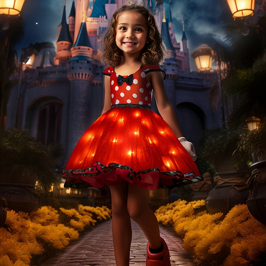 MagicMouse Halloween Jurk voor Meisjes – Lichtgevende Muis Verkleedoutfit