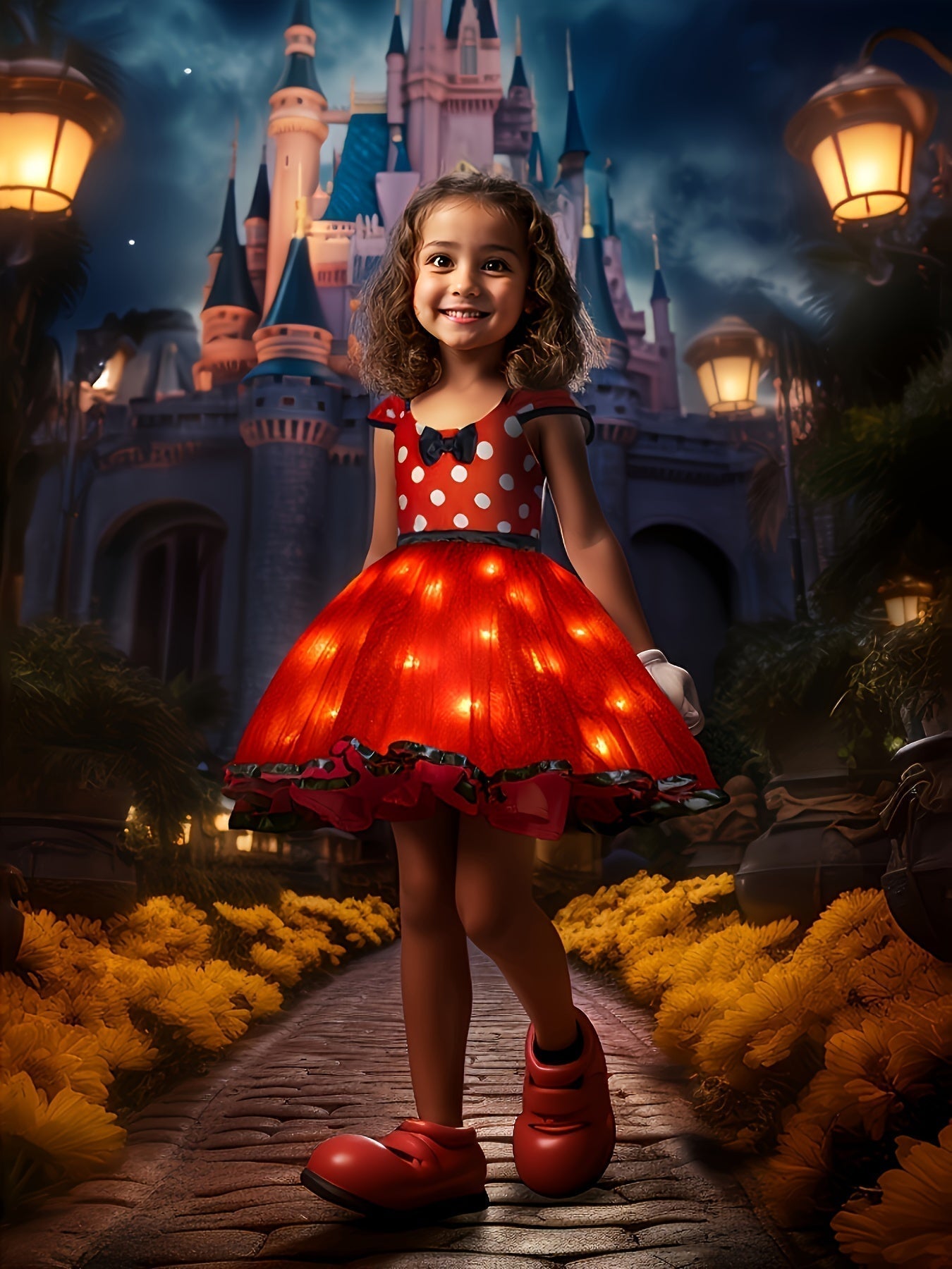 MagicMouse Halloween Jurk voor Meisjes – Lichtgevende Muis Verkleedoutfit