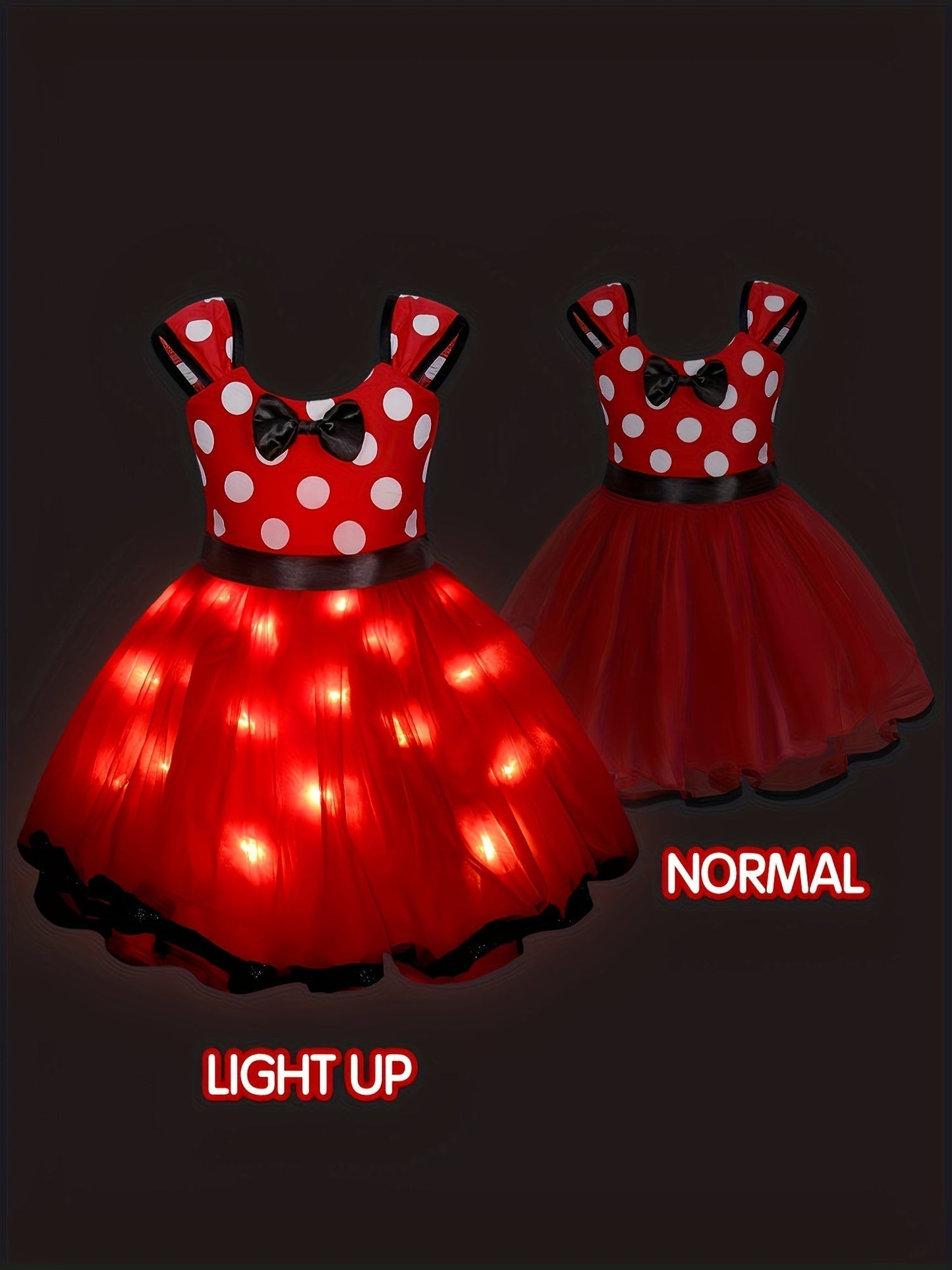 MagicMouse Halloween Jurk voor Meisjes – Lichtgevende Muis Verkleedoutfit