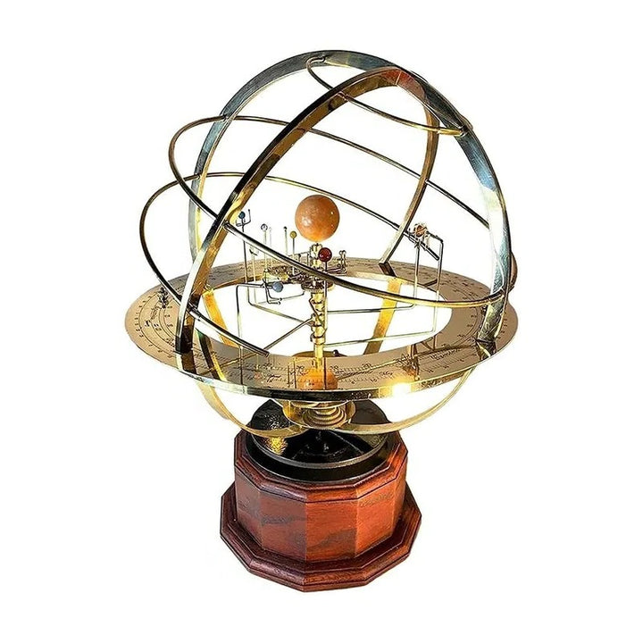 KosmosMaster Grand Orrery – Handgemaakt Zonnestelselmodel met 28 Manen en 9 Planeten