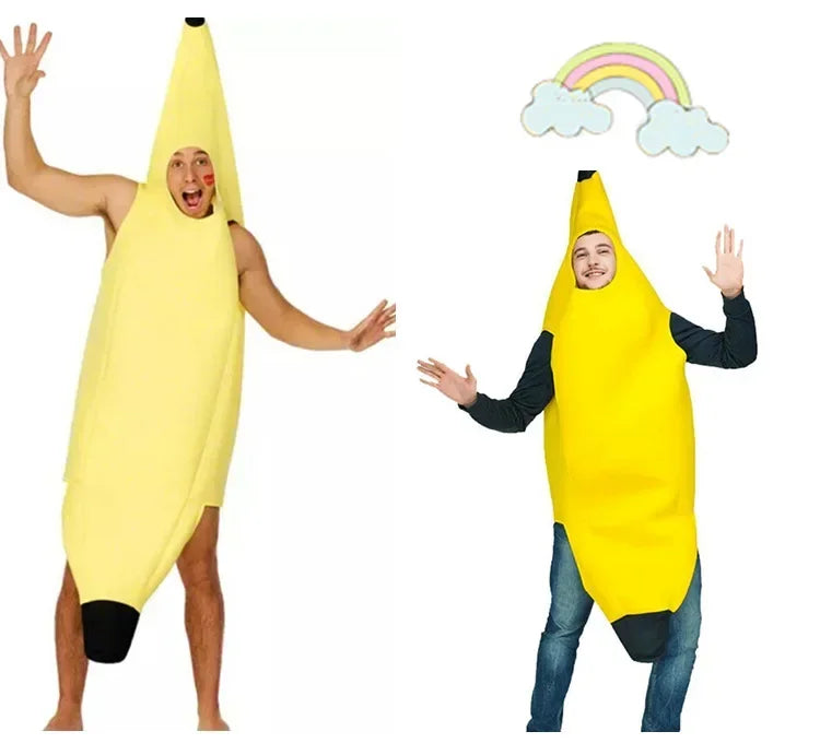 Geel Bananenkostuum voor Heren – Grappig Outfit voor Carnaval, Halloween & Themafeesten