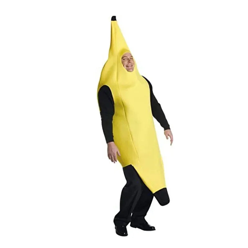 Geel Bananenkostuum voor Heren – Grappig Outfit voor Carnaval, Halloween & Themafeesten