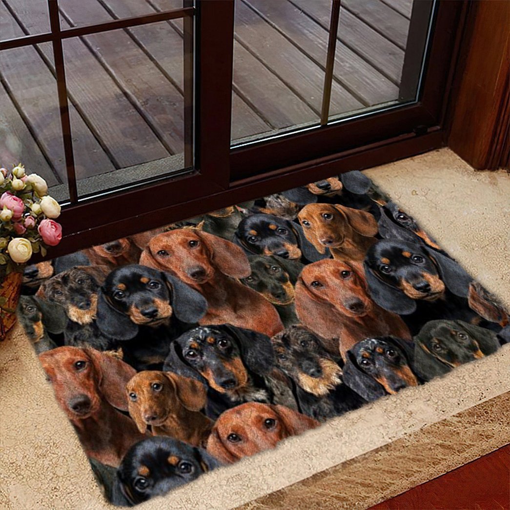 Groepje Dachshunds Deurmat