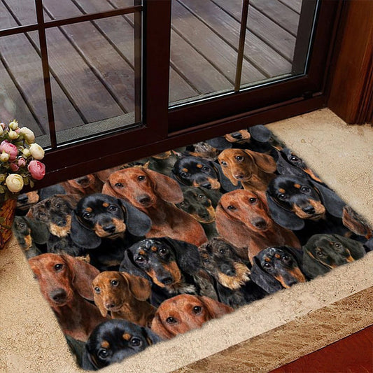 Groepje Dachshunds Deurmat